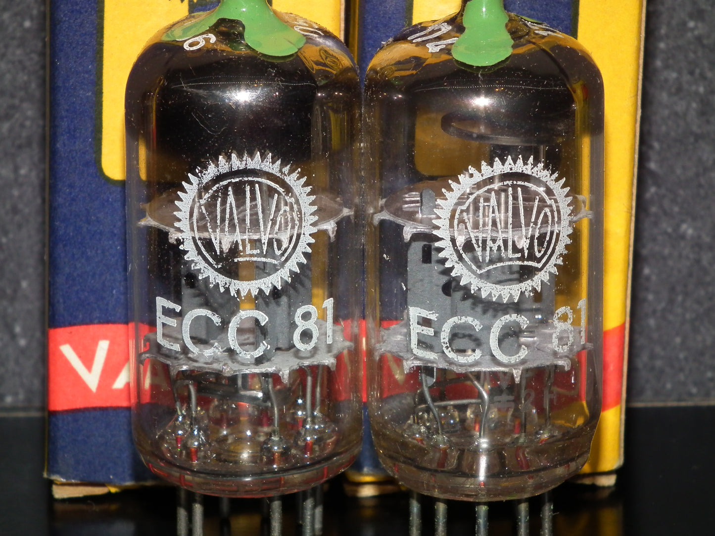ECC81 12AT7 Valvo  NOS NIB Matched Pair Siemens Halske Munich tube plant 60s