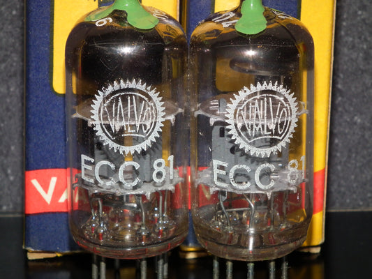 ECC81 12AT7 Valvo  NOS NIB Matched Pair Siemens Halske Munich tube plant 60s
