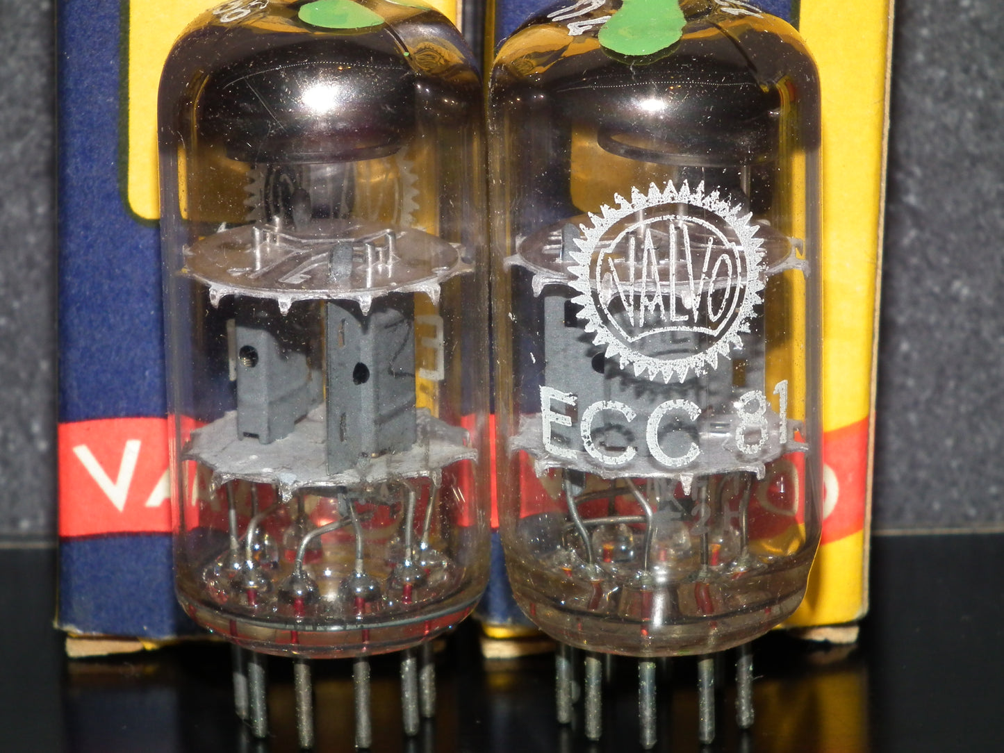 ECC81 12AT7 Valvo  NOS NIB Matched Pair Siemens Halske Munich tube plant 60s