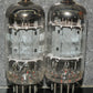 Matched Pair ECC82 12AU7 EI Yugoslavia Telefunken Long Smooth Plates Philips