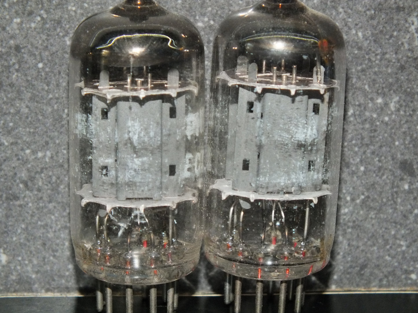 Matched Pair ECC82 12AU7 EI Yugoslavia Telefunken Long Smooth Plates Philips