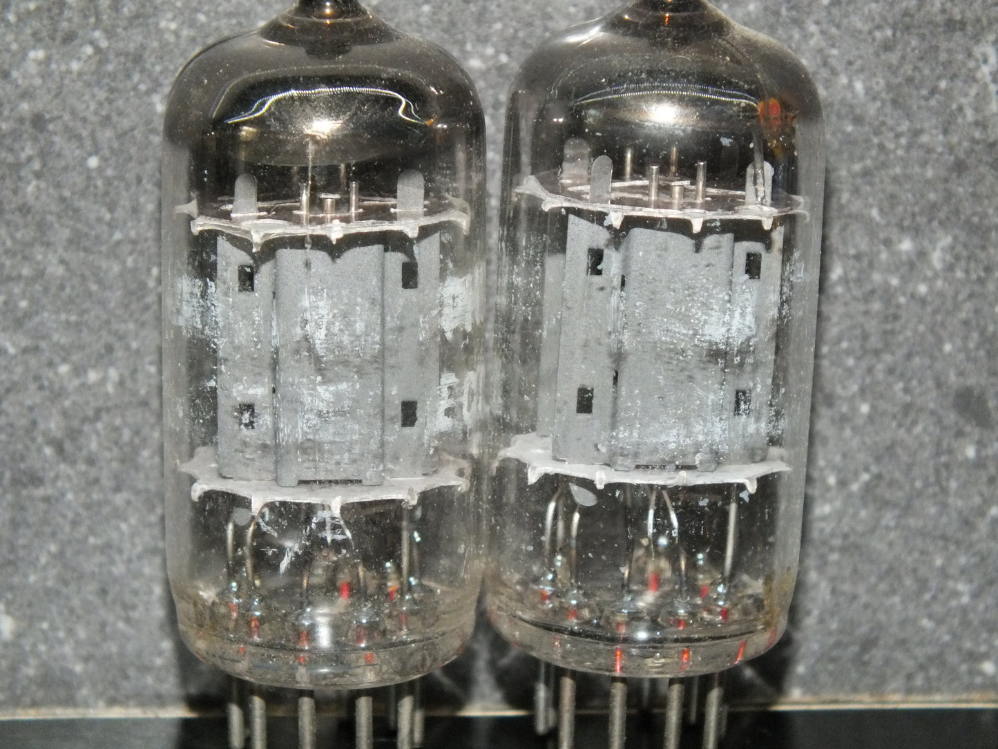 Matched Pair ECC82 12AU7 EI Yugoslavia Telefunken Long Smooth Plates Philips