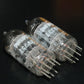 Matched Pair ECC82 12AU7 EI Yugoslavia Telefunken Long Smooth Plates Philips