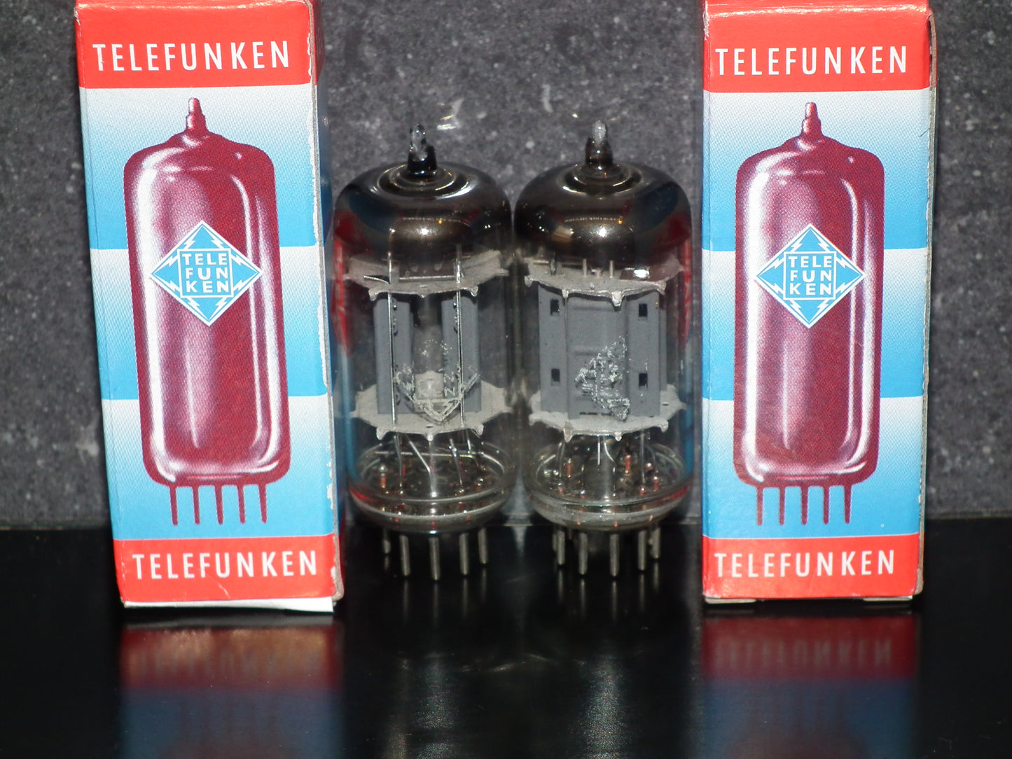 Platinum Matched Pair 12AU7 Telefunken ECC82 Tested 80% Ribbed Anodes DB