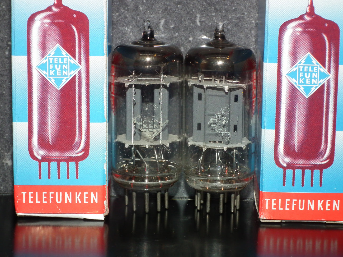 Platinum Matched Pair 12AU7 Telefunken ECC82 Tested 80% Ribbed Anodes DB