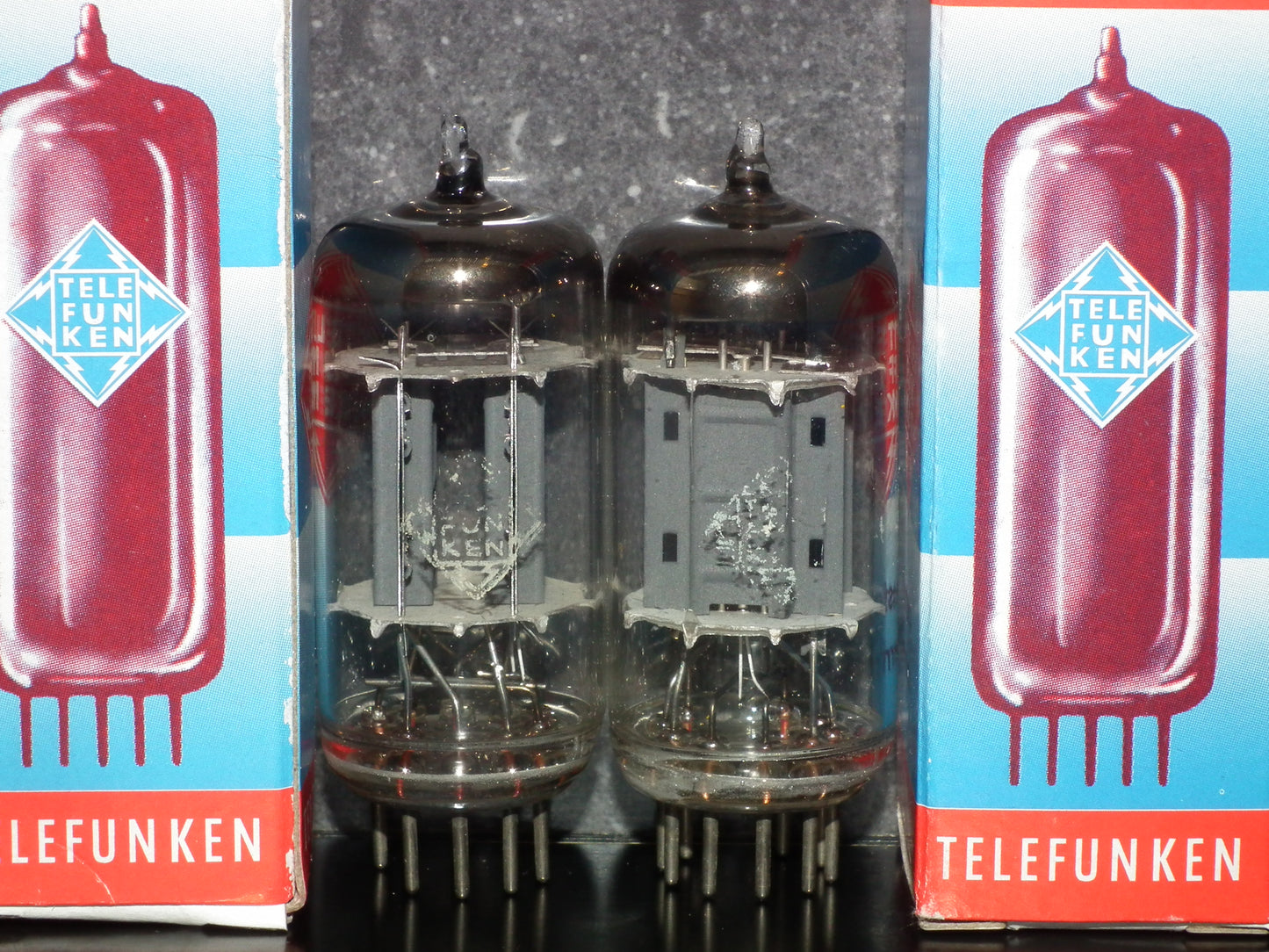 Platinum Matched Pair 12AU7 Telefunken ECC82 Tested 80% Ribbed Anodes DB