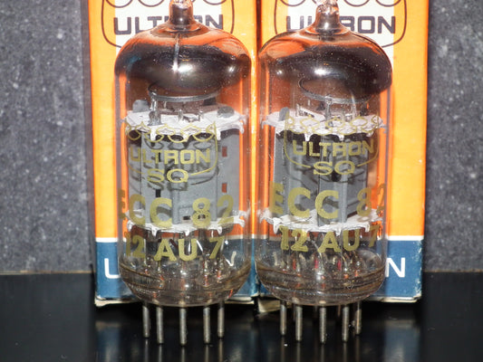 Ultron ECC82 12AU7 Matched pair Special Quality Gold Brand