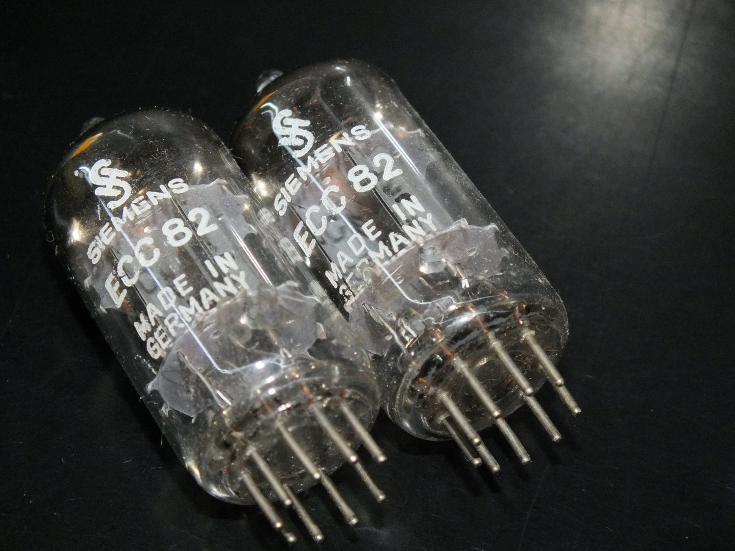 Valvo ECC82 12AU7 Platinum Matched pair Rebranded Siemens Hamburg 60s