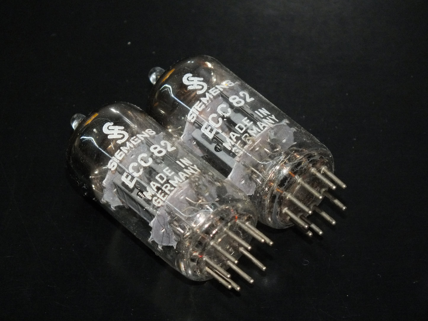 Valvo ECC82 12AU7 Platinum Matched pair Rebranded Siemens Hamburg 60s