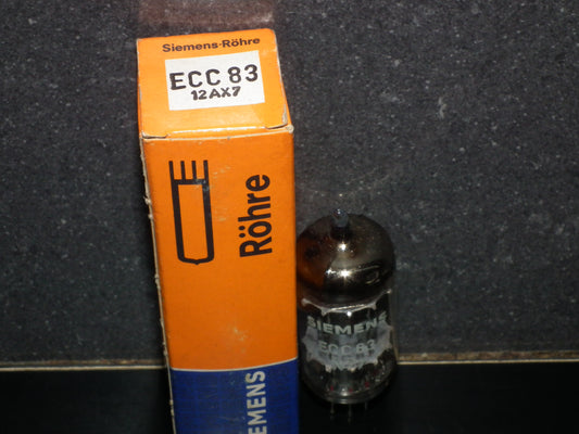 ECC83 12AX7 Siemens EI Telefunken Long Smooth Plates 17mm NOS NIB