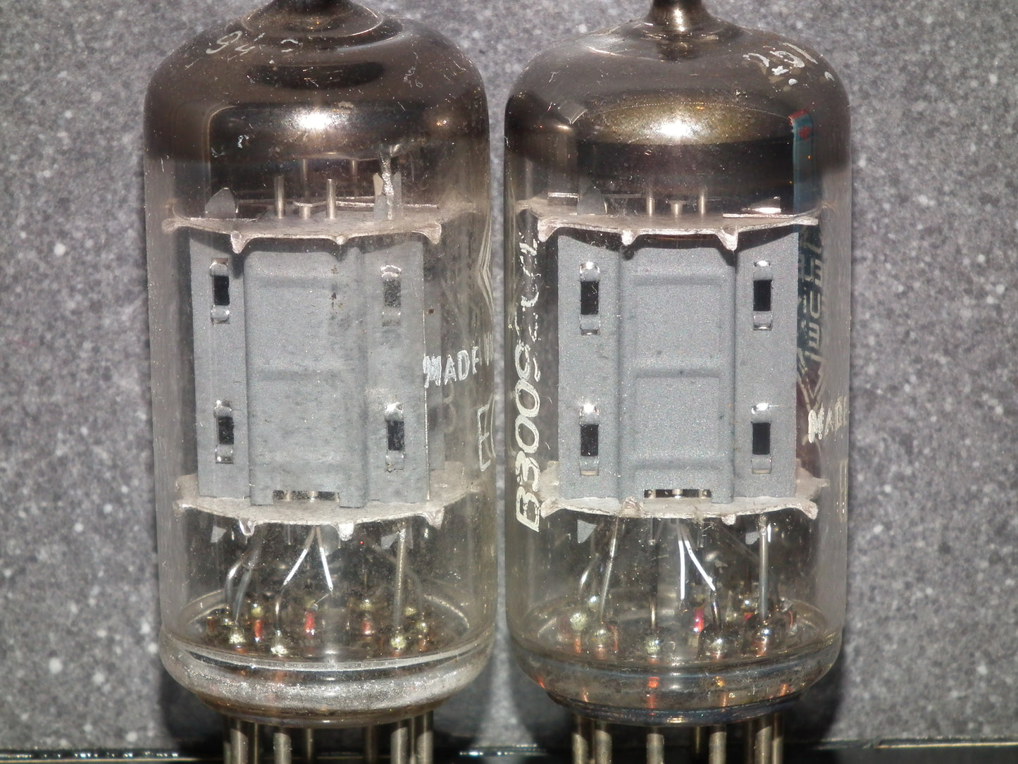 Platinum Matched Pair 12AX7 Telefunken ECC83 Tested NOS Ribbed Anodes <>