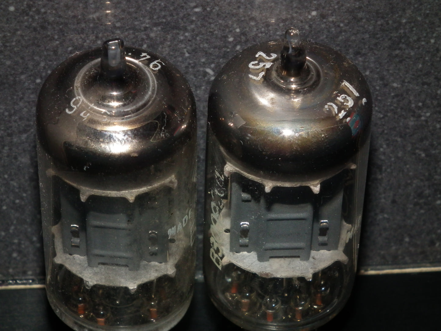 Platinum Matched Pair 12AX7 Telefunken ECC83 Tested NOS Ribbed Anodes <>