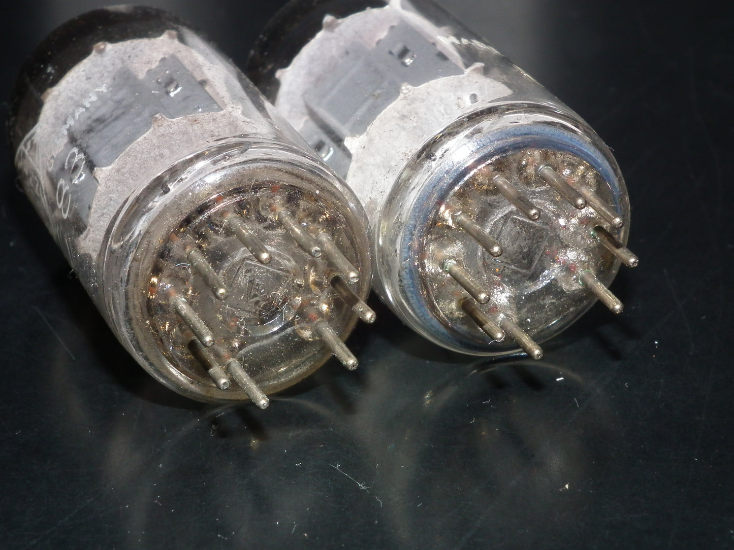 Platinum Matched Pair 12AX7 Telefunken ECC83 Tested NOS Ribbed Anodes <>