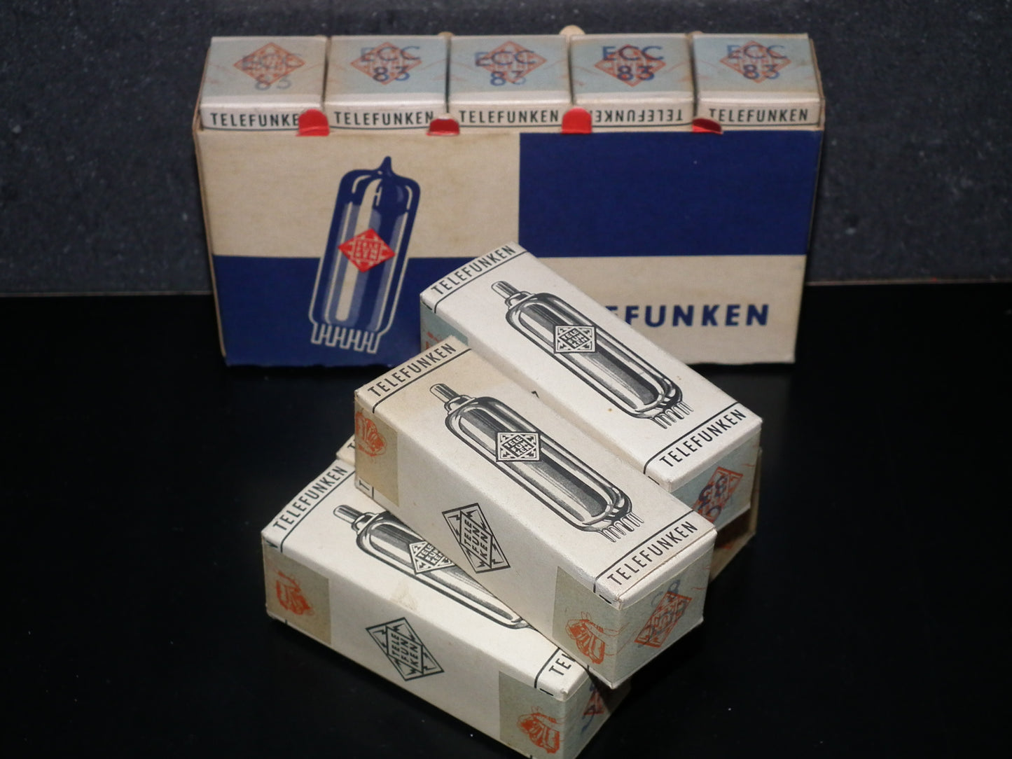 Telefunken ECC83 12AX7 NOS NIB SEALED Early Berlin Production BW Boxes