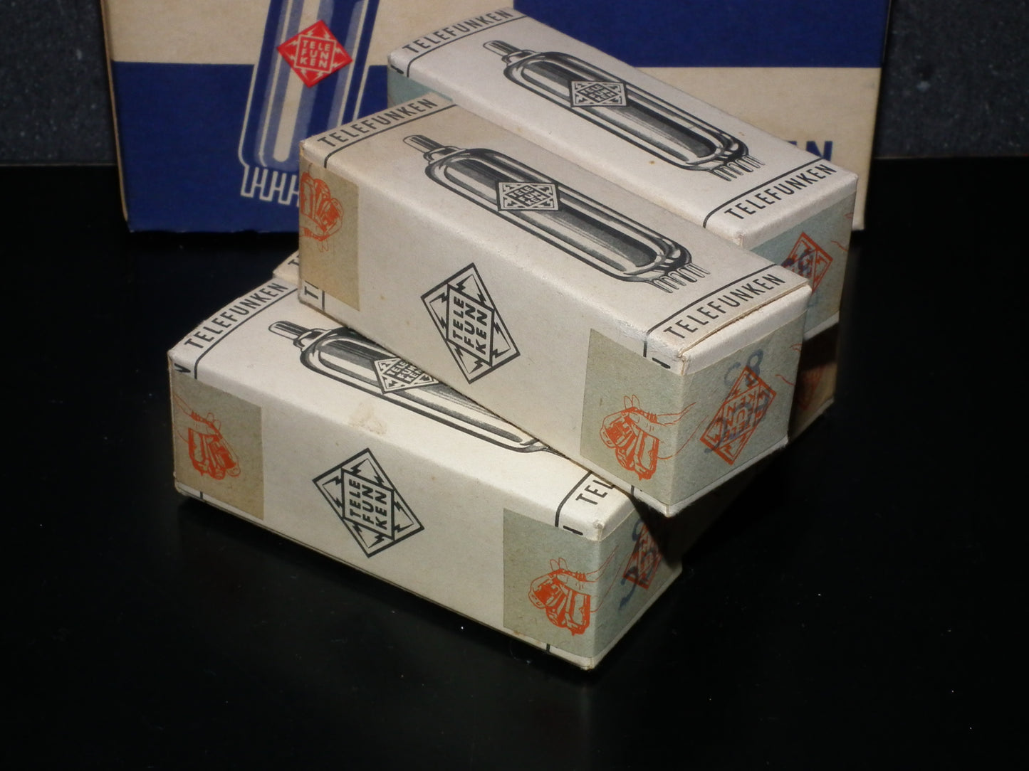 Telefunken ECC83 12AX7 NOS NIB SEALED Early Berlin Production BW Boxes