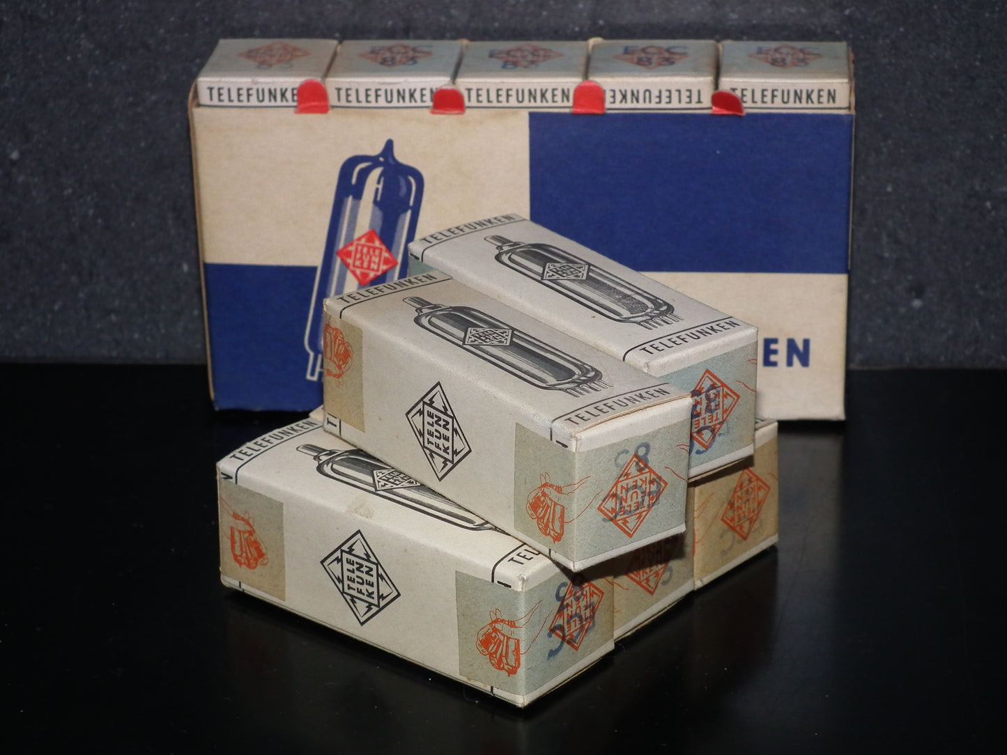 Telefunken ECC83 12AX7 NOS NIB SEALED Early Berlin Production BW Boxes