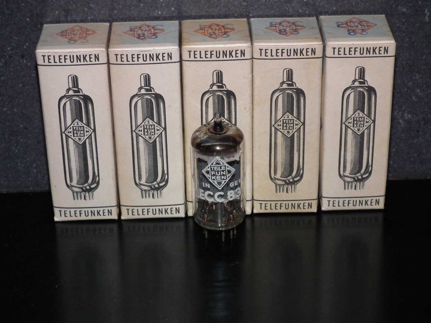 Telefunken ECC83 12AX7 NOS NIB SEALED Early Berlin Production BW Boxes