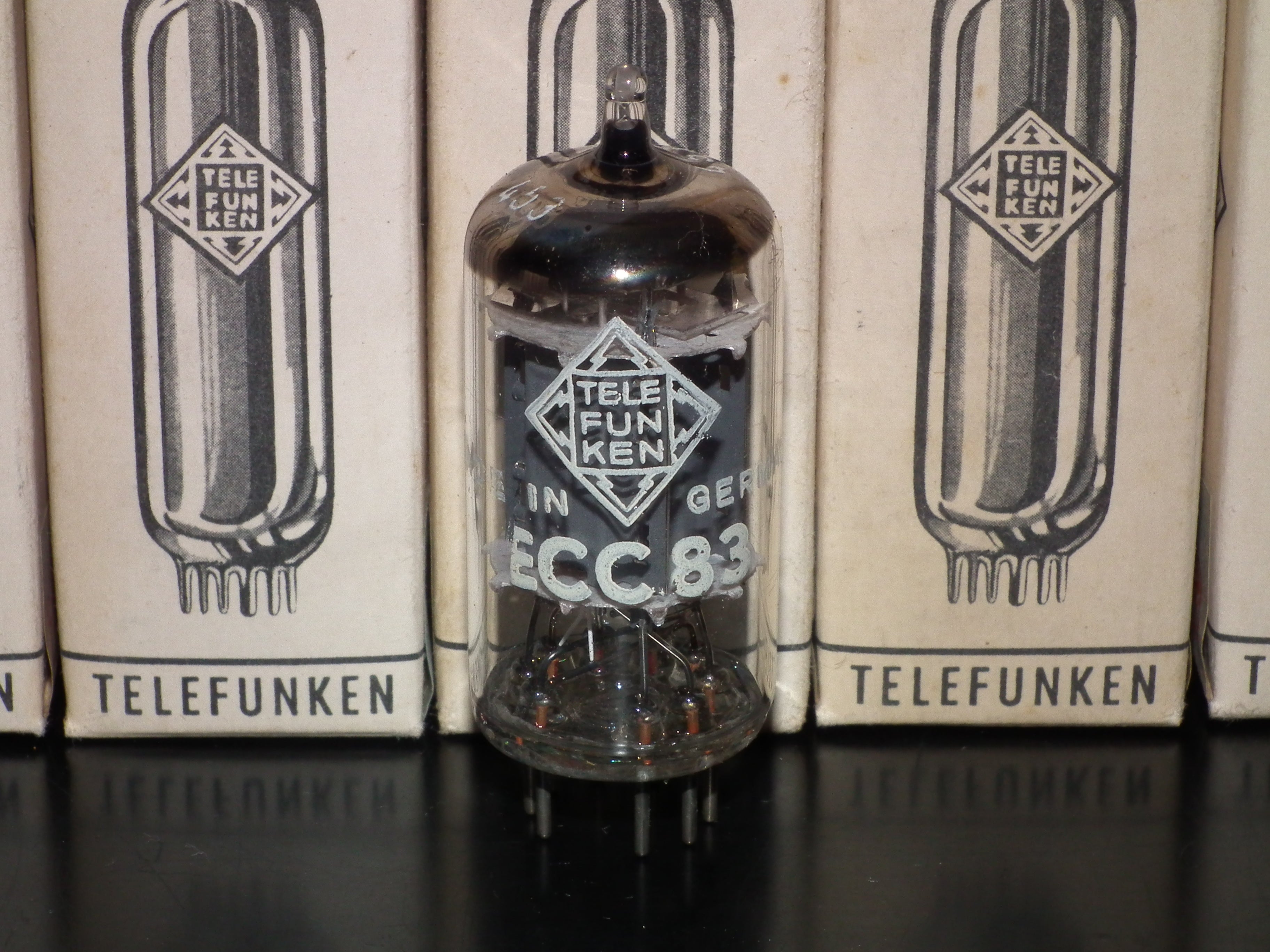 Telefunken ECC83 12AX7 NOS NIB SEALED Early Berlin Production BW