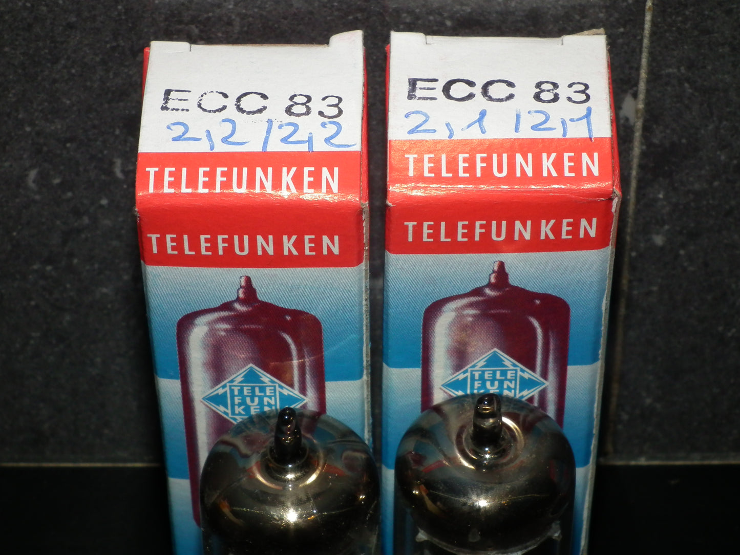 Platinum Matched Pair 12AX7 Telefunken ECC83 Tested 100% Smooth Anodes <>