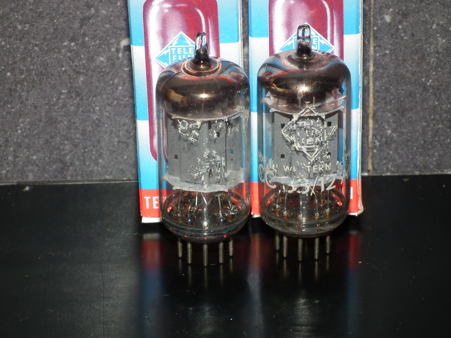 Platinum Matched Pair 12AX7 Telefunken ECC83 Tested 100% Smooth Anodes <>