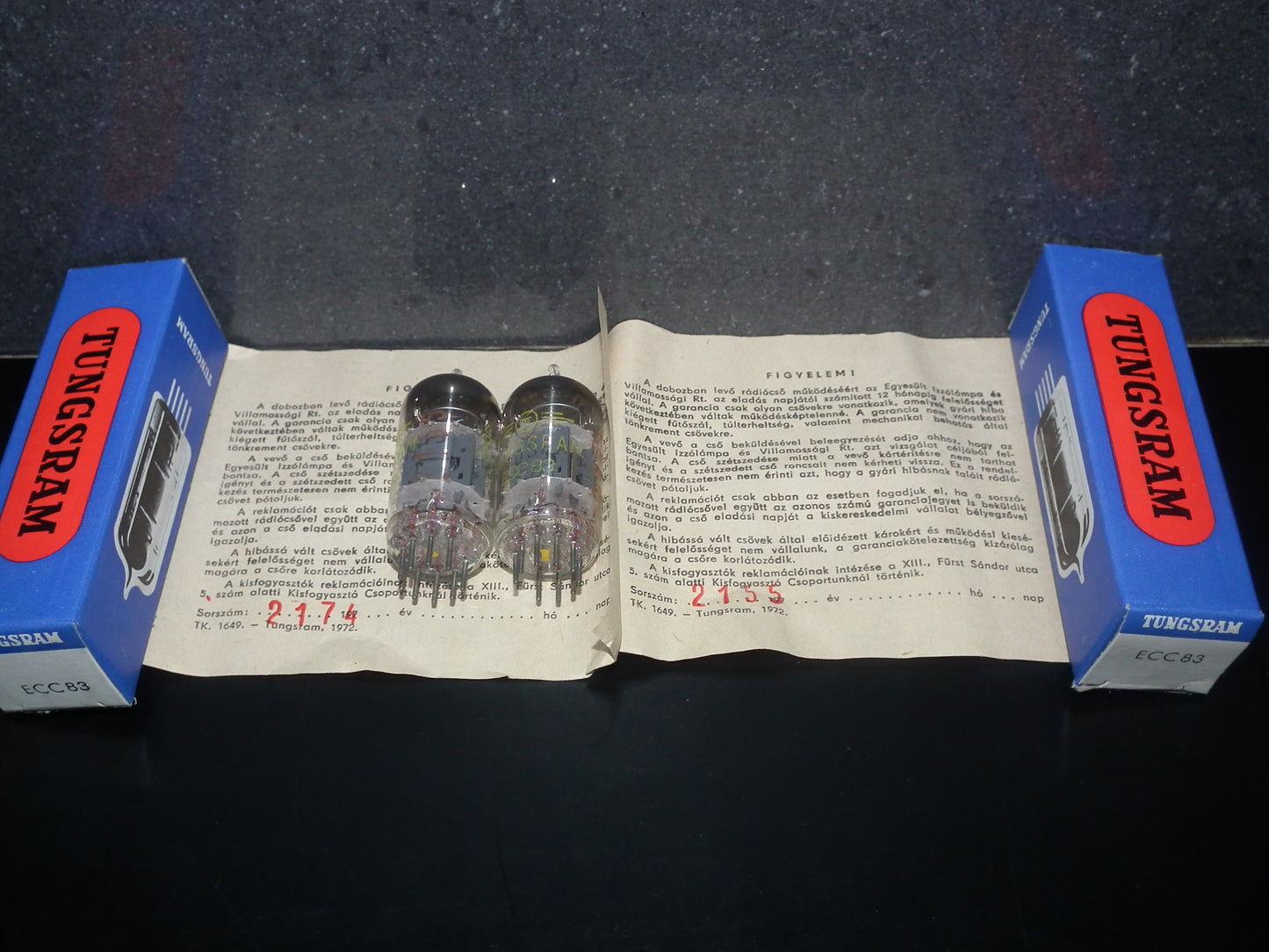 Platinum Matched Pair ECC83 Tungsram 12AX7 NOS NIB