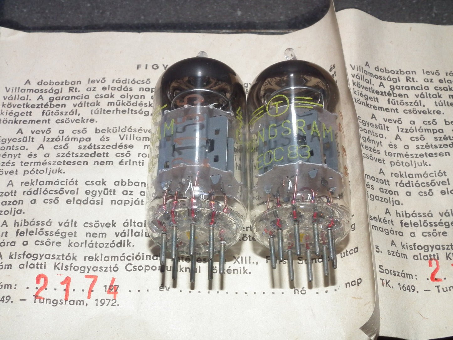 Platinum Matched Pair ECC83 Tungsram 12AX7 NOS NIB