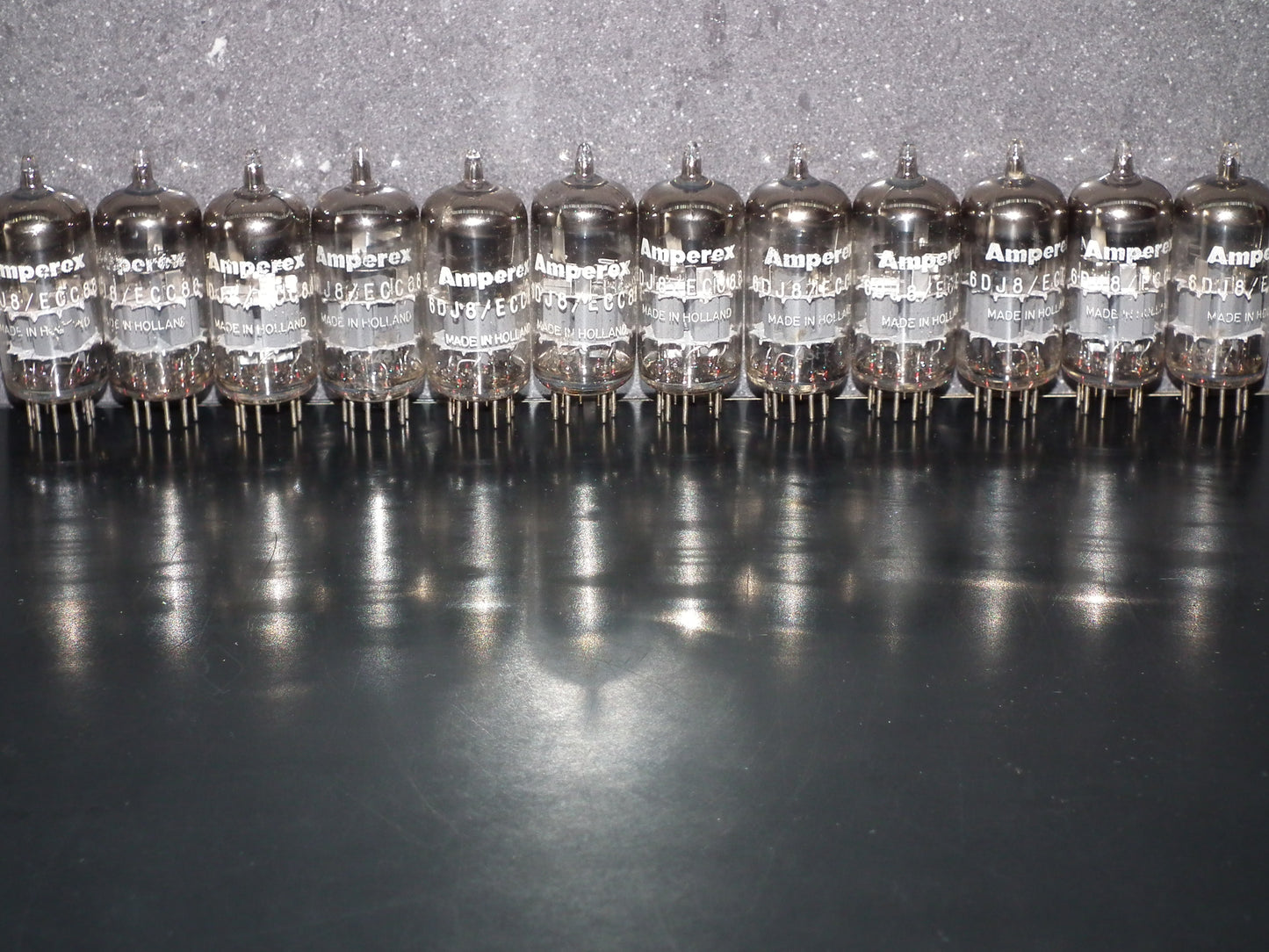 6DJ8 ECC88 Amperex Holland Matched Pair Tested NOS Dual Stage Getter
