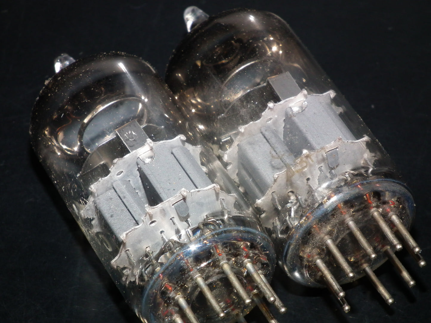 6DJ8 ECC88 Amperex Holland Matched Pair Tested NOS Dual Stage Getter