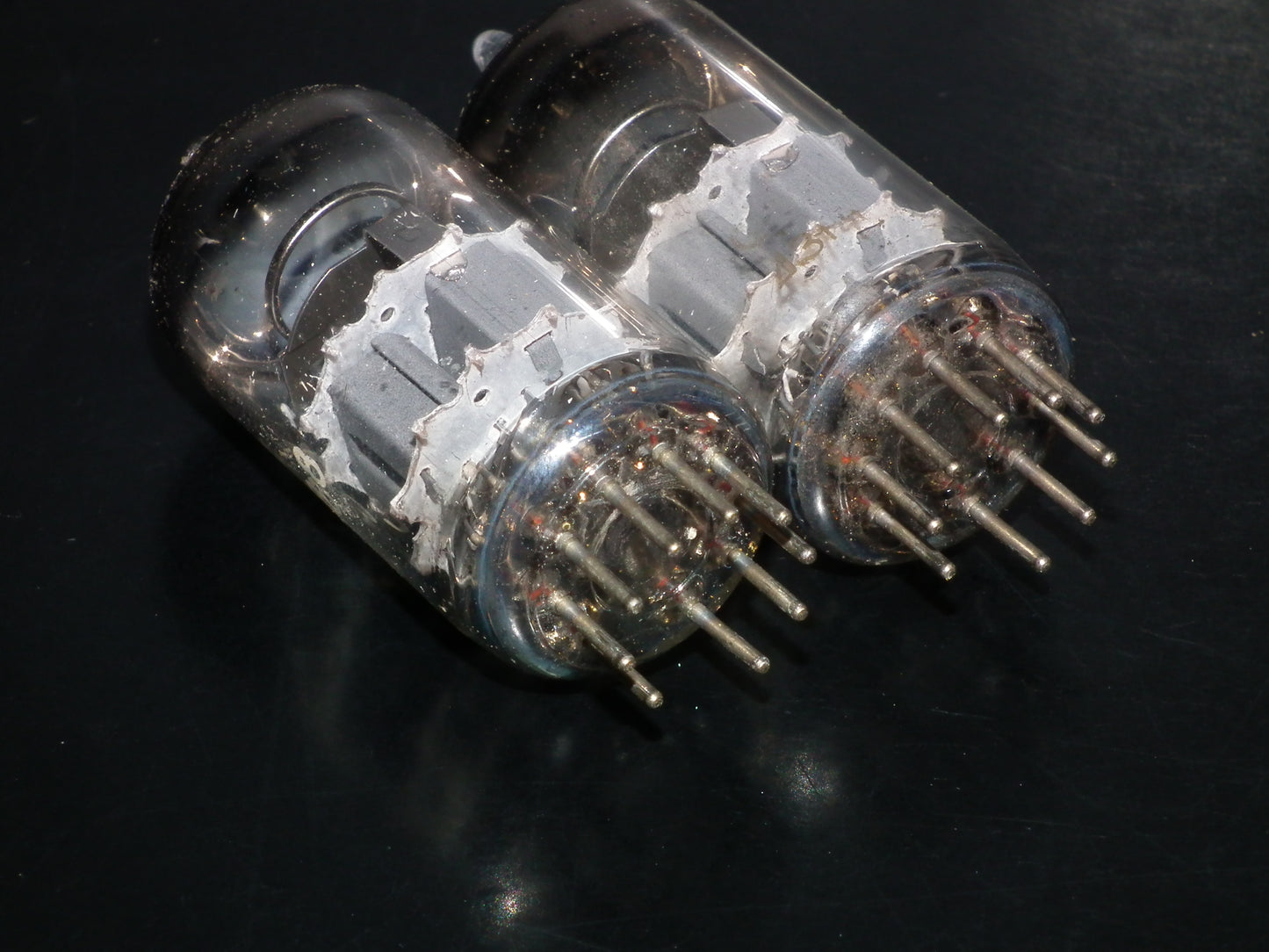 6DJ8 ECC88 Amperex Holland Matched Pair Tested NOS Dual Stage Getter
