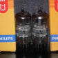 ECC88 6DJ8 Philips Holland Platinum Matched Pair Dual Stage NOS