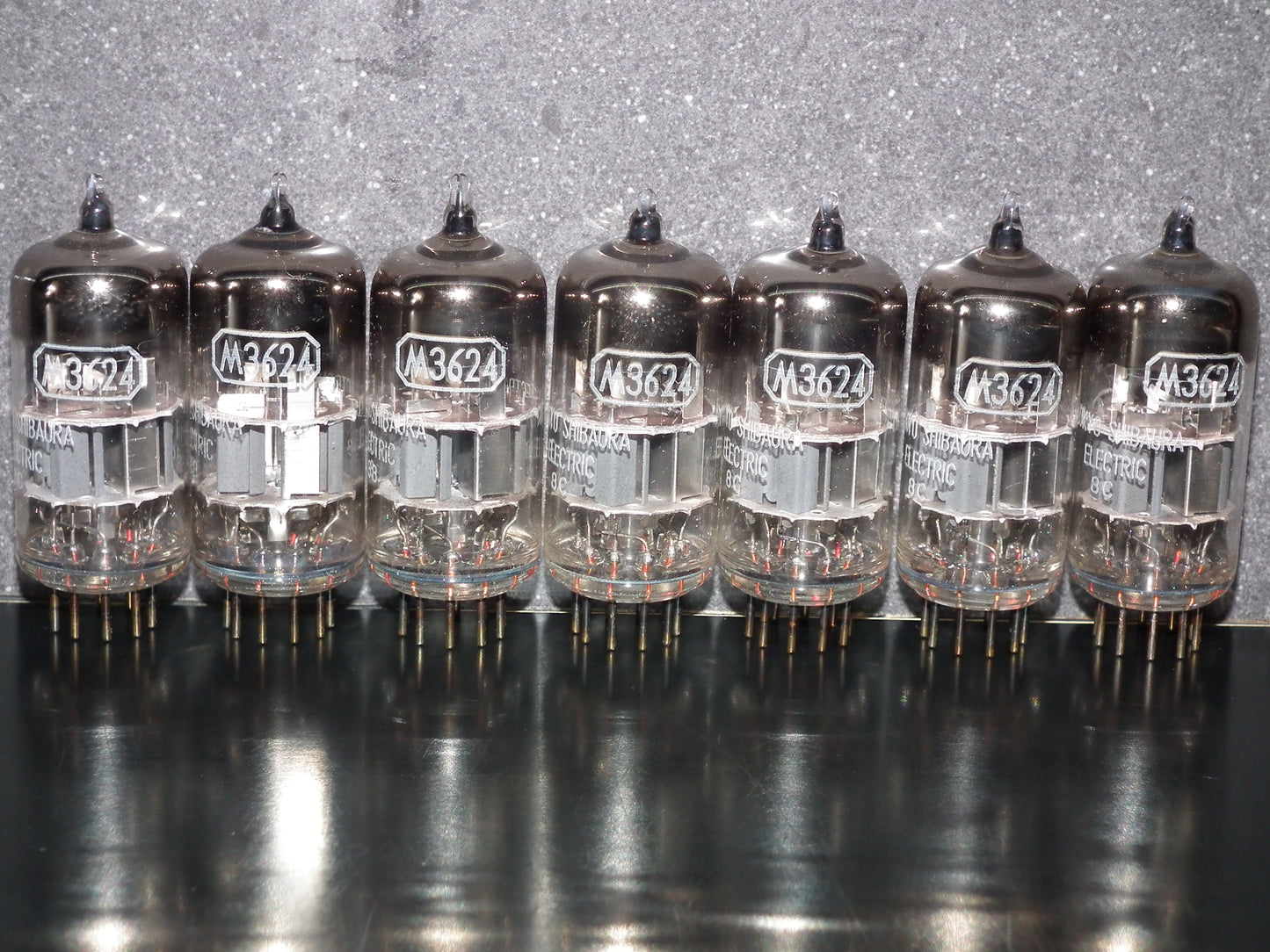 Platinum Matched Pair (2 tubes) 6DJ8 Toshiba ECC88 M3624 Japan Used Tested 100%