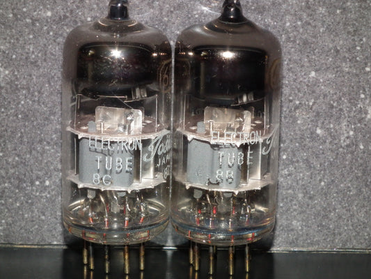Platinum Matched Pair (2 tubes) 6DJ8 Toshiba ECC88 M3624 Japan Used Tested 100%