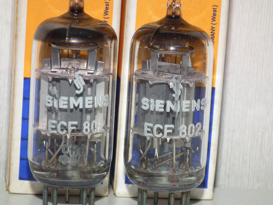 ECF802 Siemens Platinum Matched Pair NOS NIB 6JW8 Munich Plant