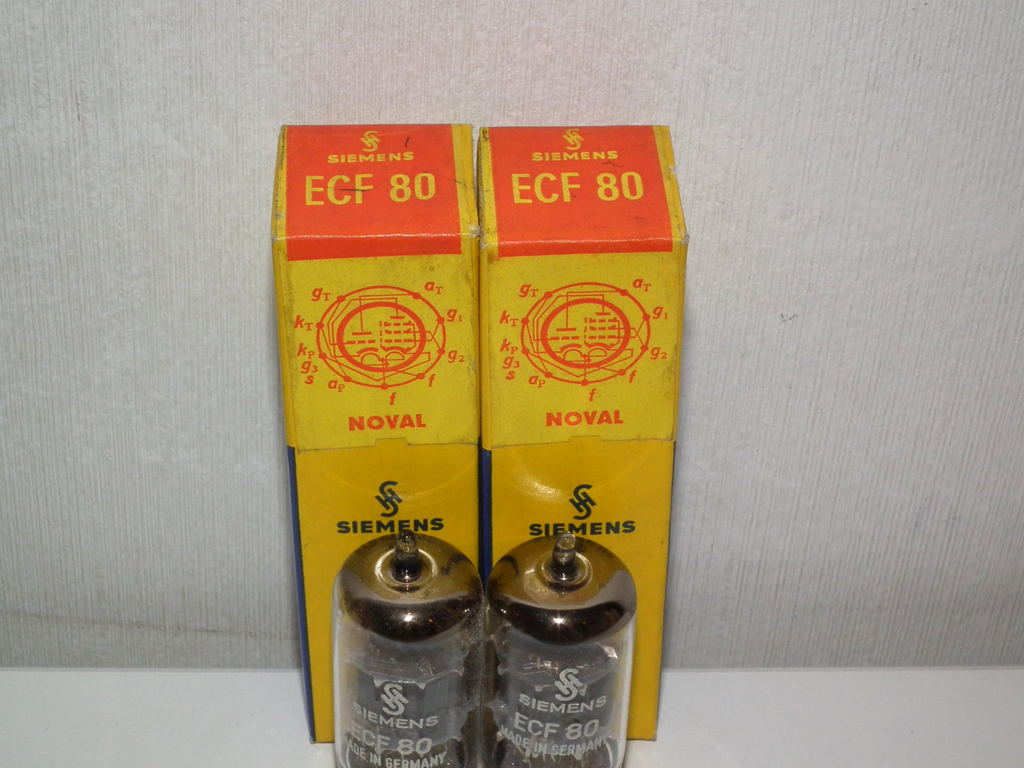 ECF80 Telefunken 6BL8 Platinum matched pair NOS NIB Siemens