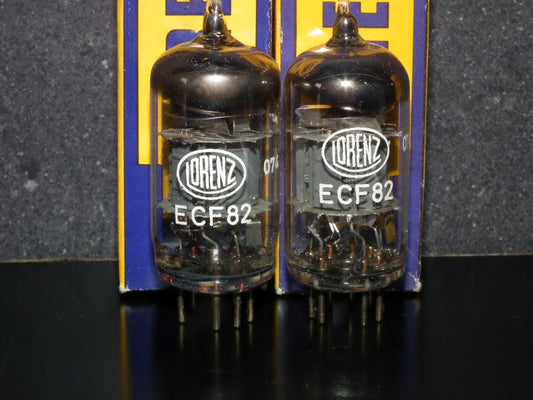 ECF82 Lorenz 6GH8A 6U8 Platinum matched pair NOS NIB Dual Stage Getter Germany