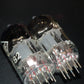 ECF82 RFT 6GH8A 6U8 Platinum matched pair NOS RARE FOIL GETTER