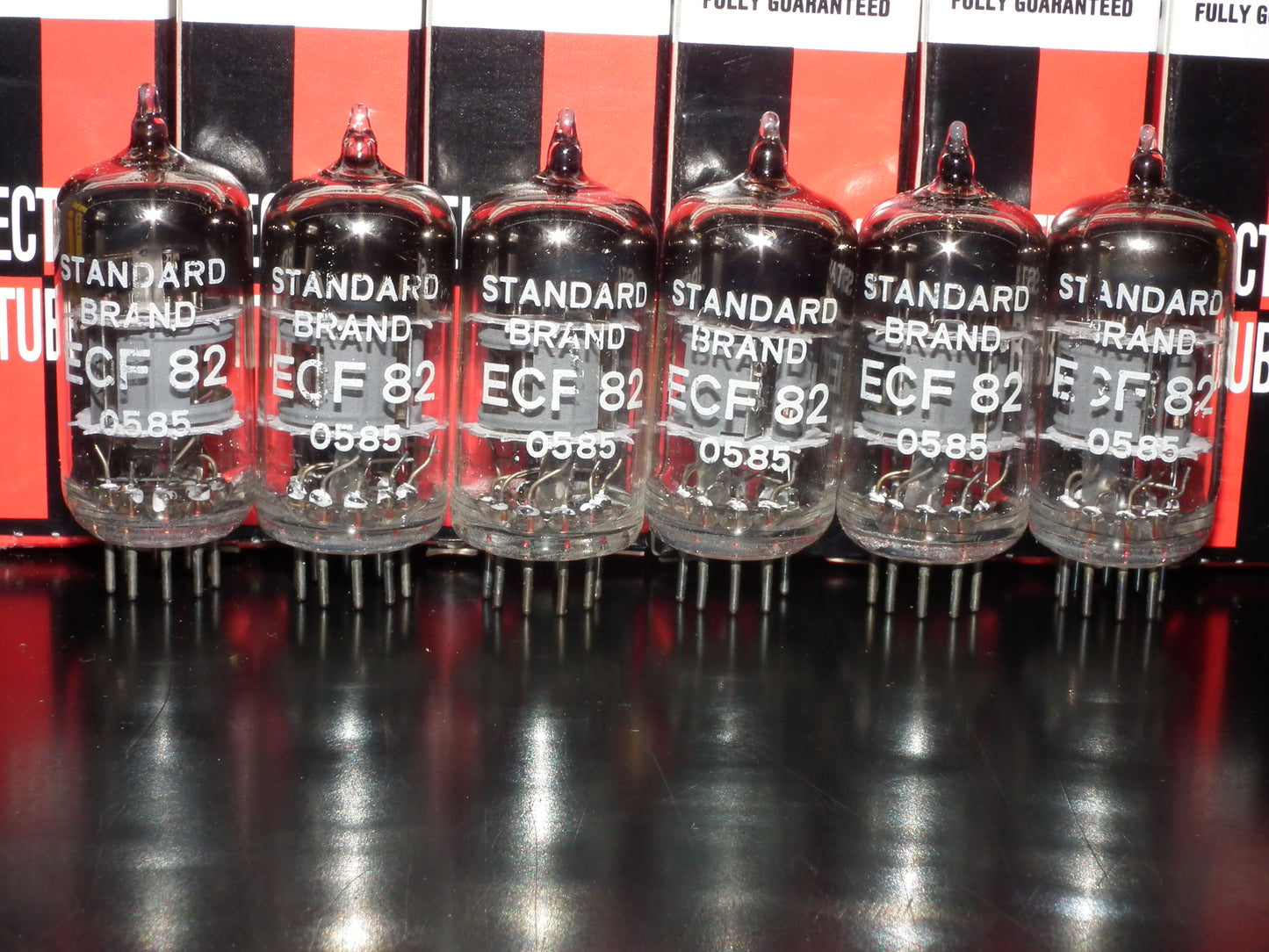 ECF82 Standard 6GH8A 6U8 Platinum matched RARE SQUARE GETTER