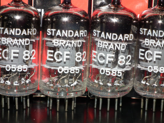 ECF82 Standard 6GH8A 6U8 Platinum matched RARE SQUARE GETTER