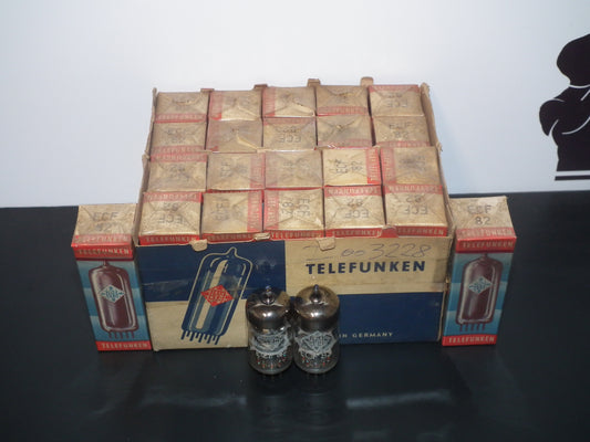 ECF82 Telefunken 6GH8A 6U8 Platinum matched pair NOS NIB SEALED DB