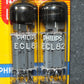 ECL82 6BM8 Philips Two tubes