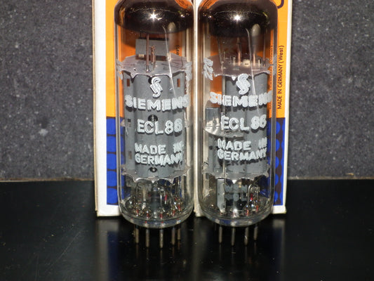 ECL86 Siemens Platinum Matched Pair (2 tubes) NOS NIB Siemens Halske Munich