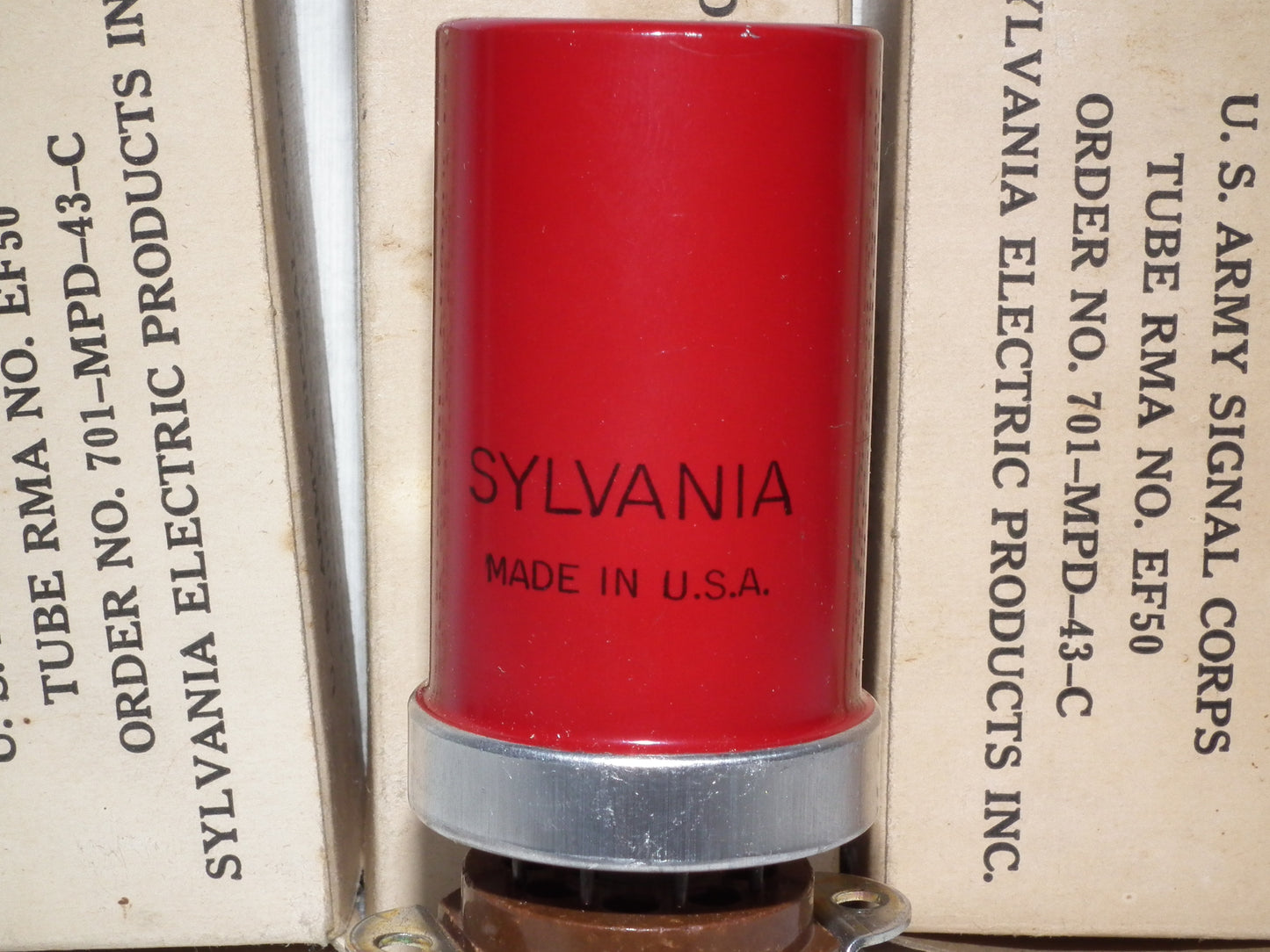 EF50 Sylvania NOS Red coated JAN Boxes