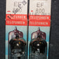 Platinum Matched Pair EF800 Telefunken Diamond Bottom NOS NIB