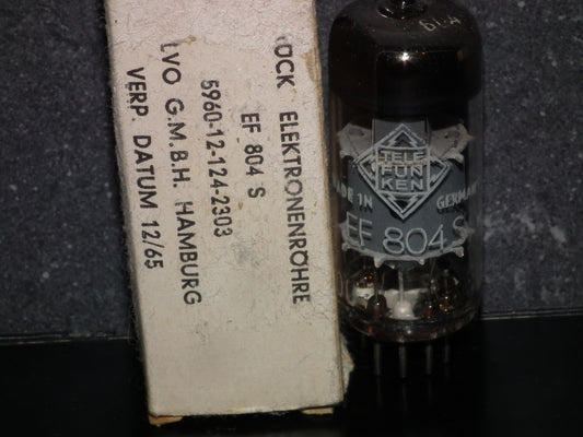 EF804S Telefunken Valvo NOS NIB Low Noise Microphone Pentode Diamond Bottom