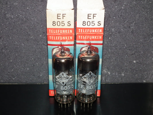 Pair EF805S Telefunken NOS NIB Pentode Ulm West Germany