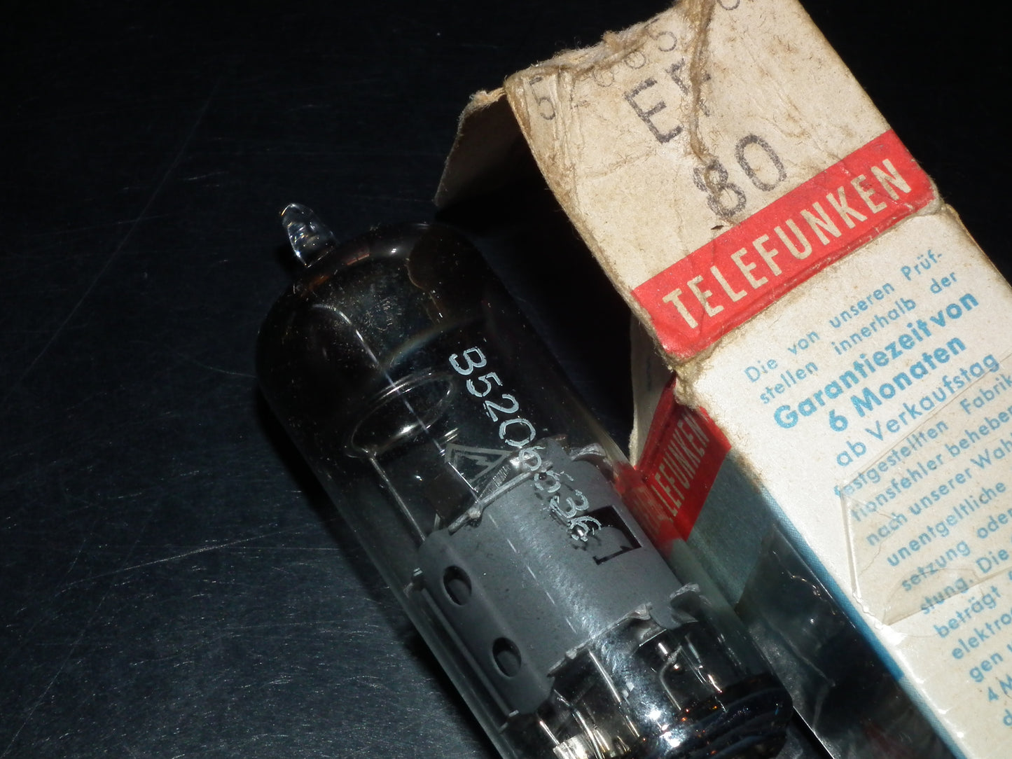 NOS EF80 Telefunken 6BX6 Diamond Bottom Made in West Germany NIB