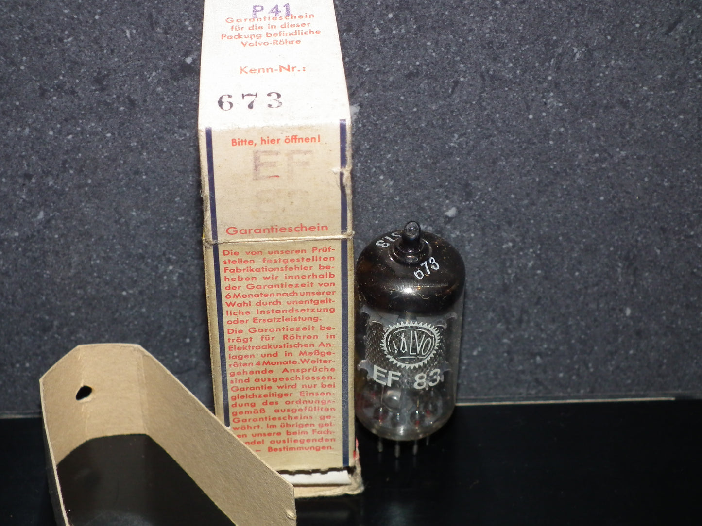 EF83 Valvo Hamburg RARE Square Getter NOS NIB