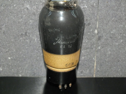 EL12 Philips Output Pentode Old Type Gold Coated
