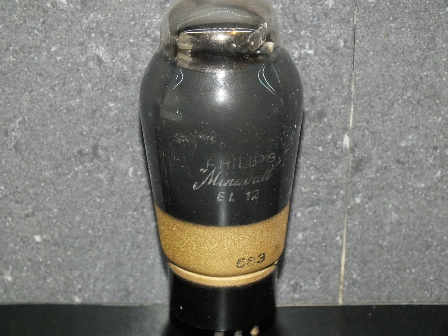 EL12 Philips Output Pentode Old Type Gold Coated