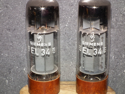 EL34 6CA7 Philips Xf4 Platinum Matched Pair DD Getter Brown Base